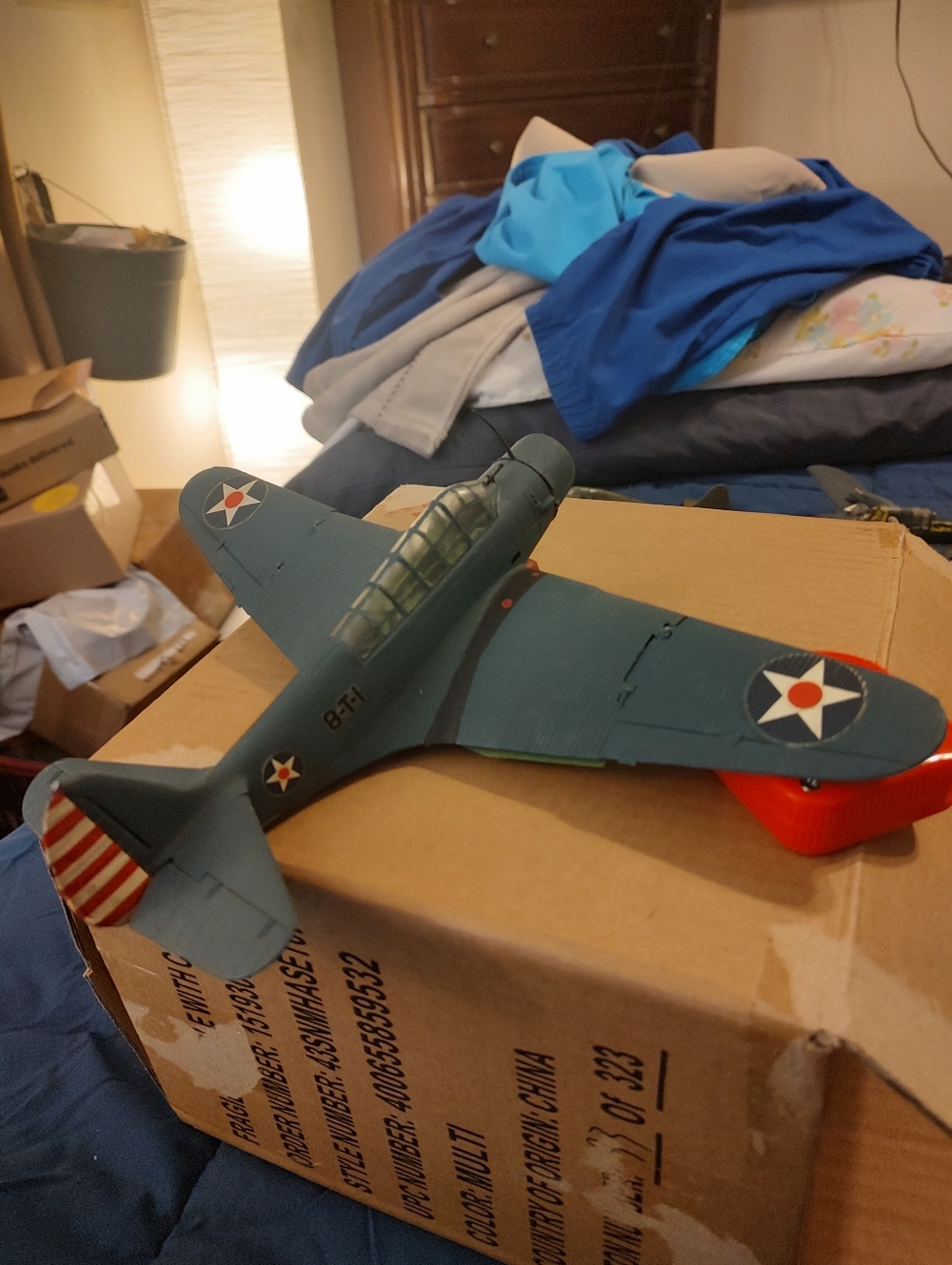 WW2 Model Plane Built Assembled Devastator T1 AS IS